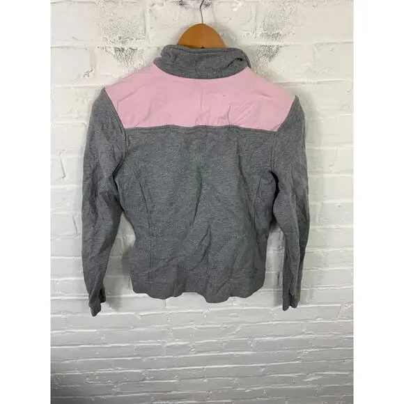 Vineyard Vines Women's 1/4 Zip Knit Sweater Long Sleeve Gray Pink Size XS - Picture 3 of 4